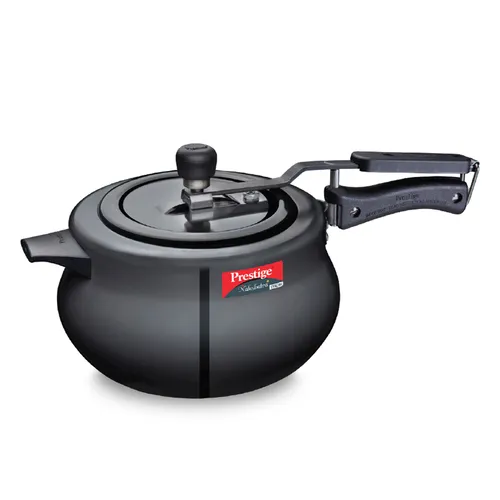 Prestige Nakshatra Plus Svachh Hard Anodised Aluminium Spillage Control Handi Pressure Cooker (Black)